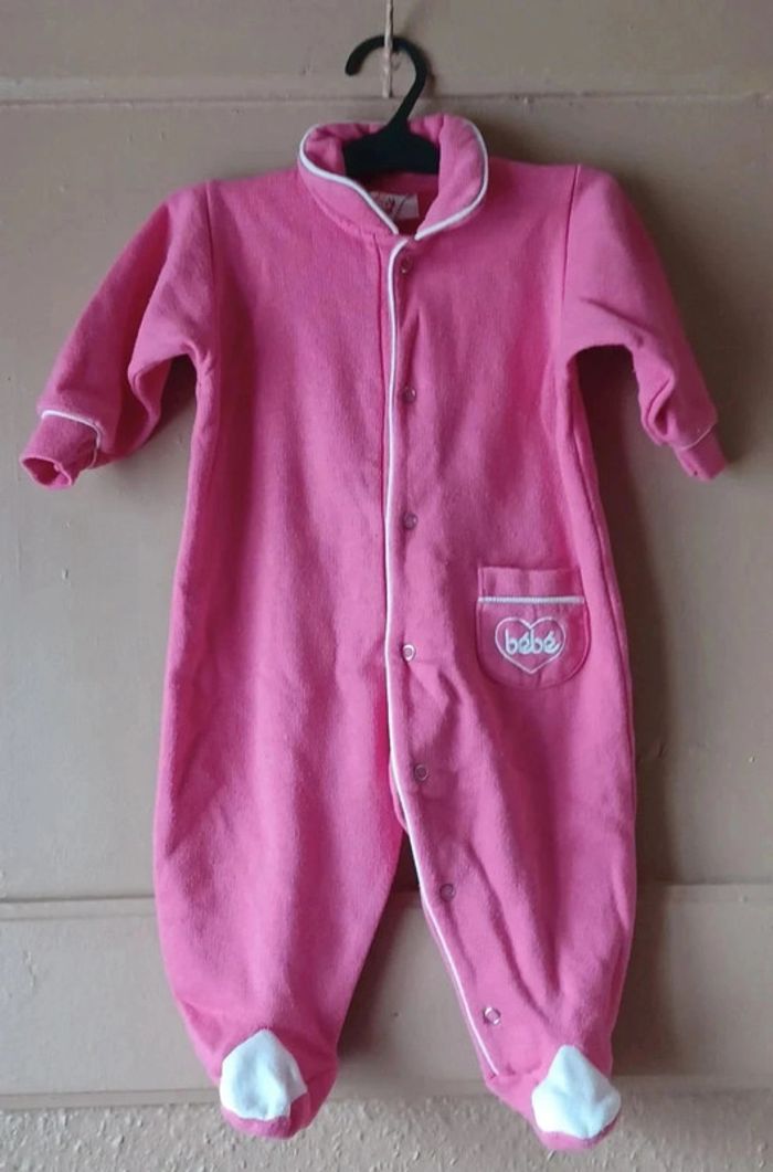 Pyjama rose vintage 6 mois - photo numéro 2