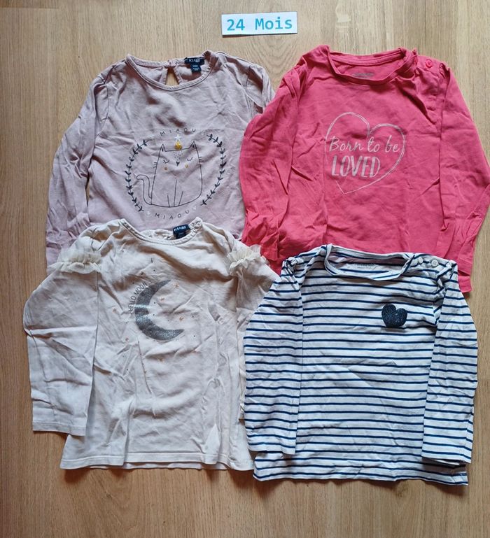 Lot de 4 tee-shirts manches longues