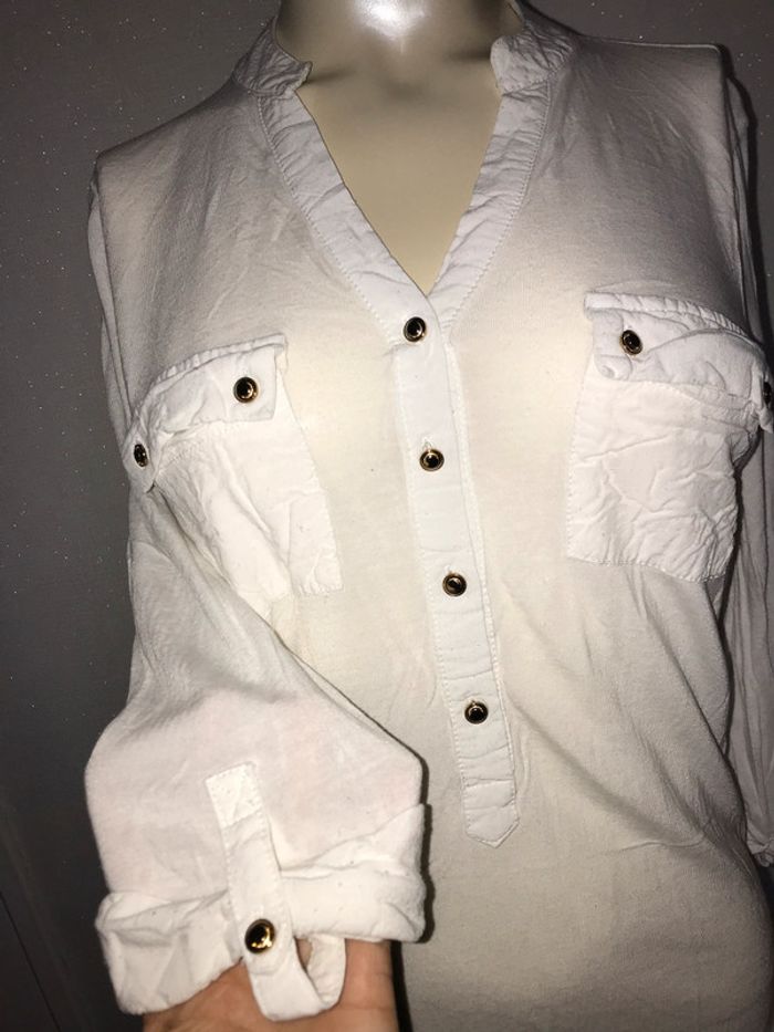 Top manches longues / blouse style saharienne - photo numéro 4