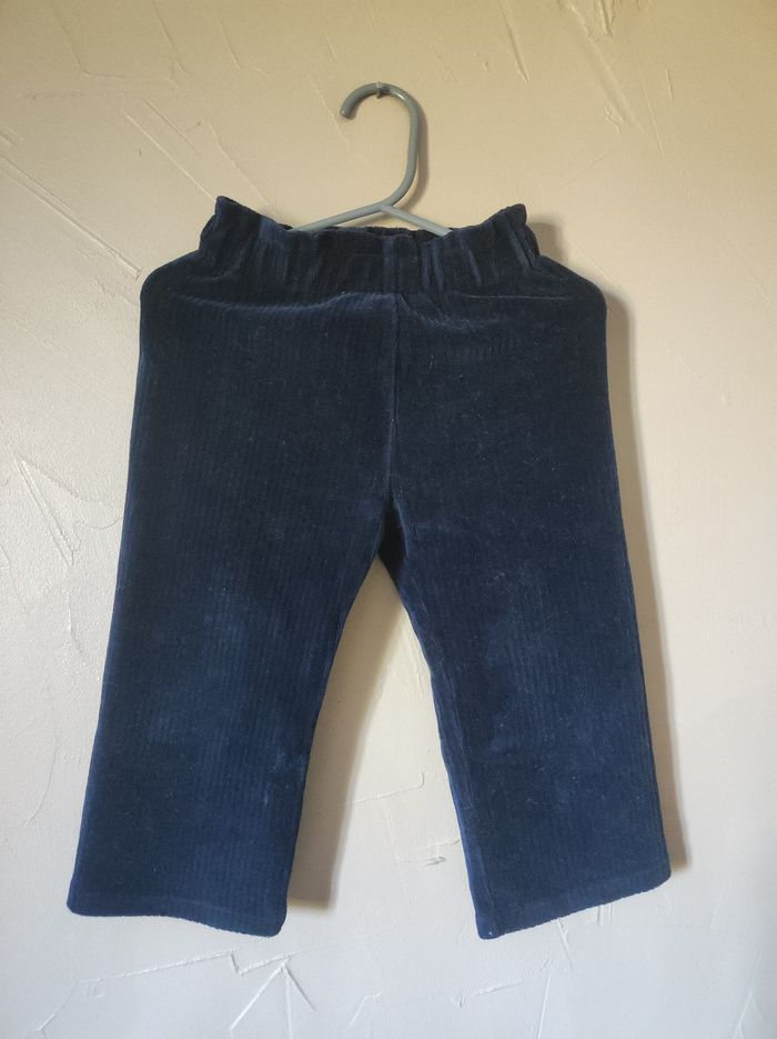 Pantalon bleu marine en velours côtelé 2 ans La redoute - photo numéro 4