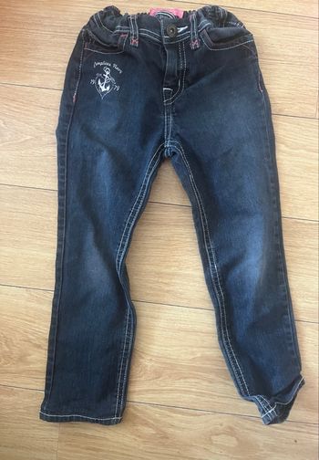 jean bleu foncé complice fille 4 ans coupe confortable taille réglable
