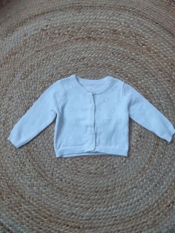 Gilet blanc Primark 62 cm