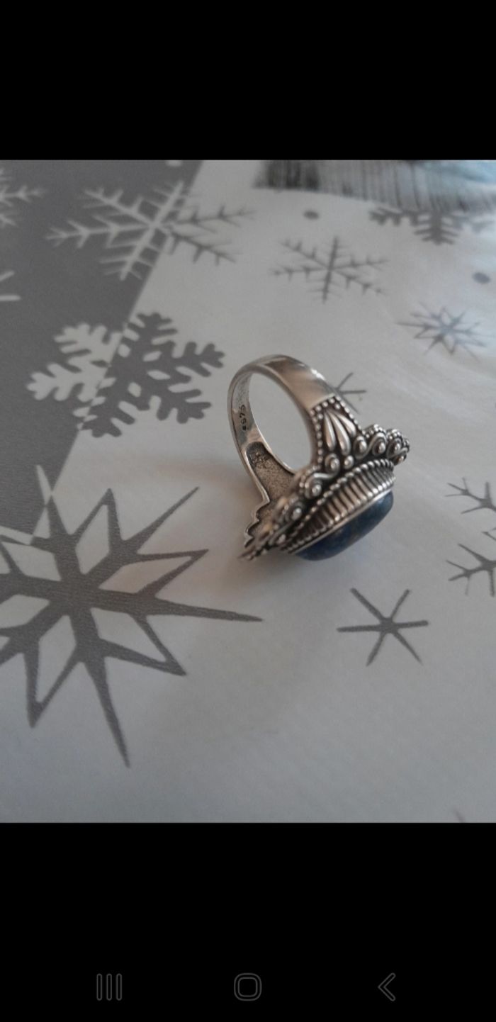 Bague argent 925 et Lapis Lazuli - photo numéro 6