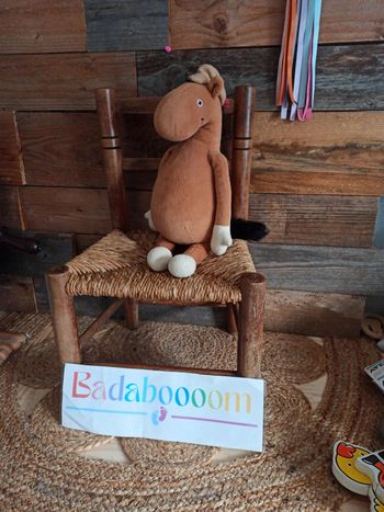 Peluche cheval avec casquette tbe