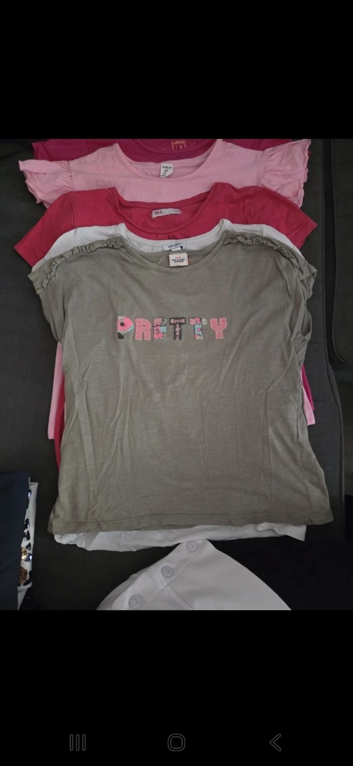 Lot 5 tee-shirts 12 ans - photo numéro 2