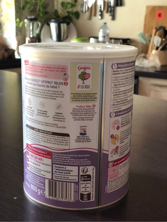 Lait Guigoz Optipro relais 3 - photo numéro 2