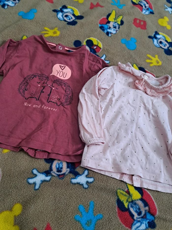 T-shirt manches longues bébé 6mois - photo numéro 2