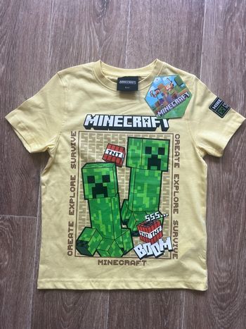 T-shirt minecraft Neuf - Taille 8 ans 