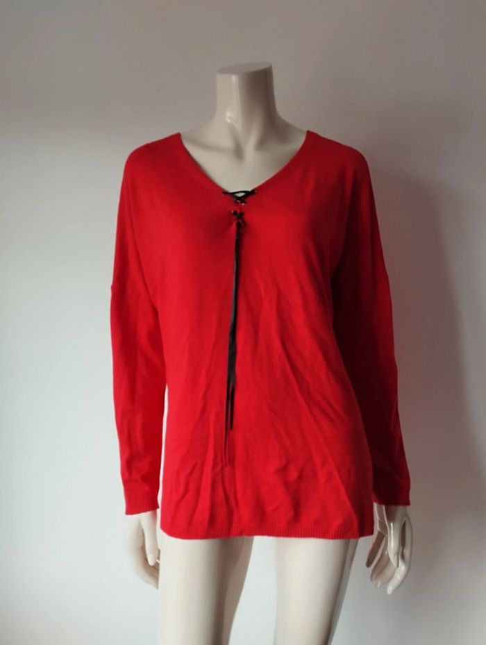Pull léger Jacqueline Riu taille 4 rouge orangé