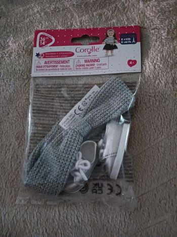 Ensemble bandeau et chaussures corolle poupée 36cm neuf