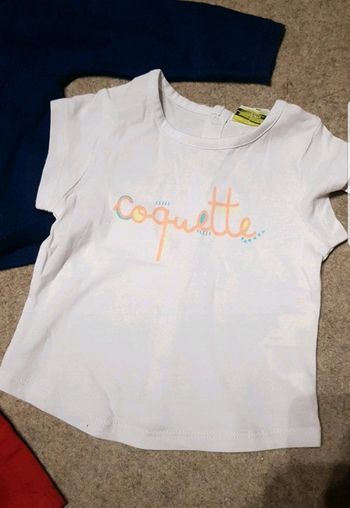 Tee shirt manches courtes tae fille 3mois neuf