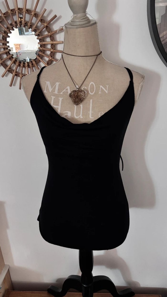 💕 top noir dos nu taille 36 S - photo numéro 3