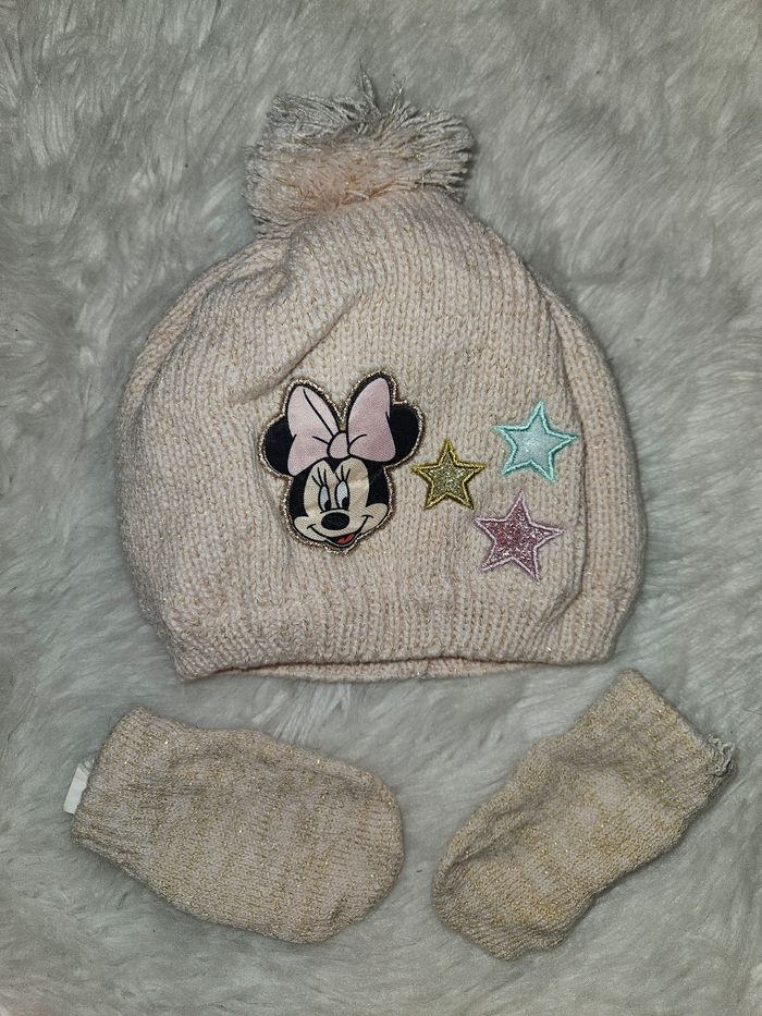 Bonnet bébé Minnie rose clair - photo numéro 5