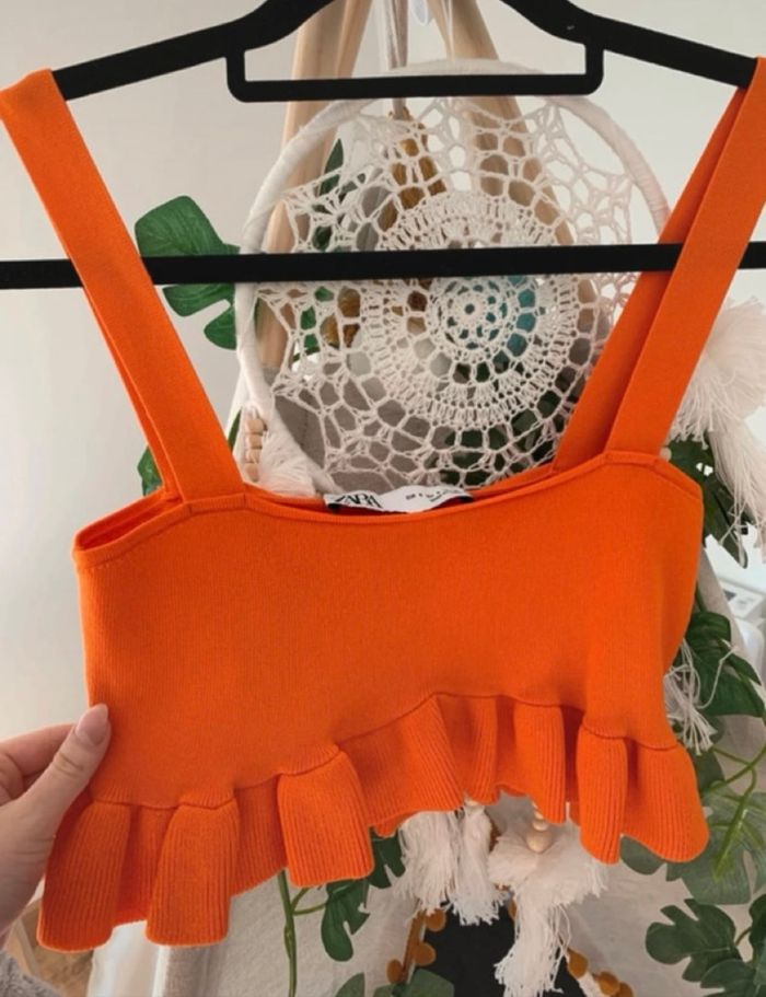 top orange ZARA - photo numéro 2