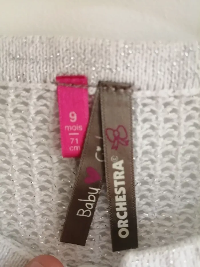 Boléro blanc fil argenté orchestra 9 mois - photo numéro 7