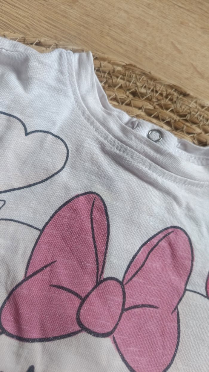 T-shirt manches longues Minnie blanc 18 mois disney - photo numéro 4