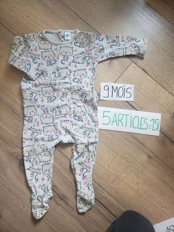 Pyjama coton motif chat