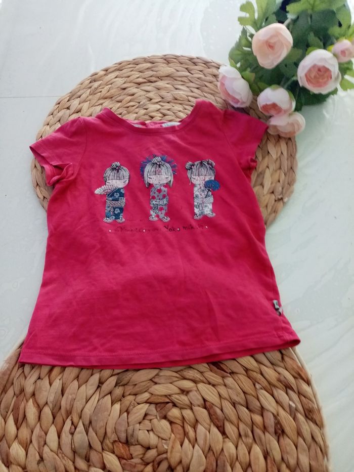 3 ans sergent major Tee-shirt imprimer rose /bon état - photo numéro 2