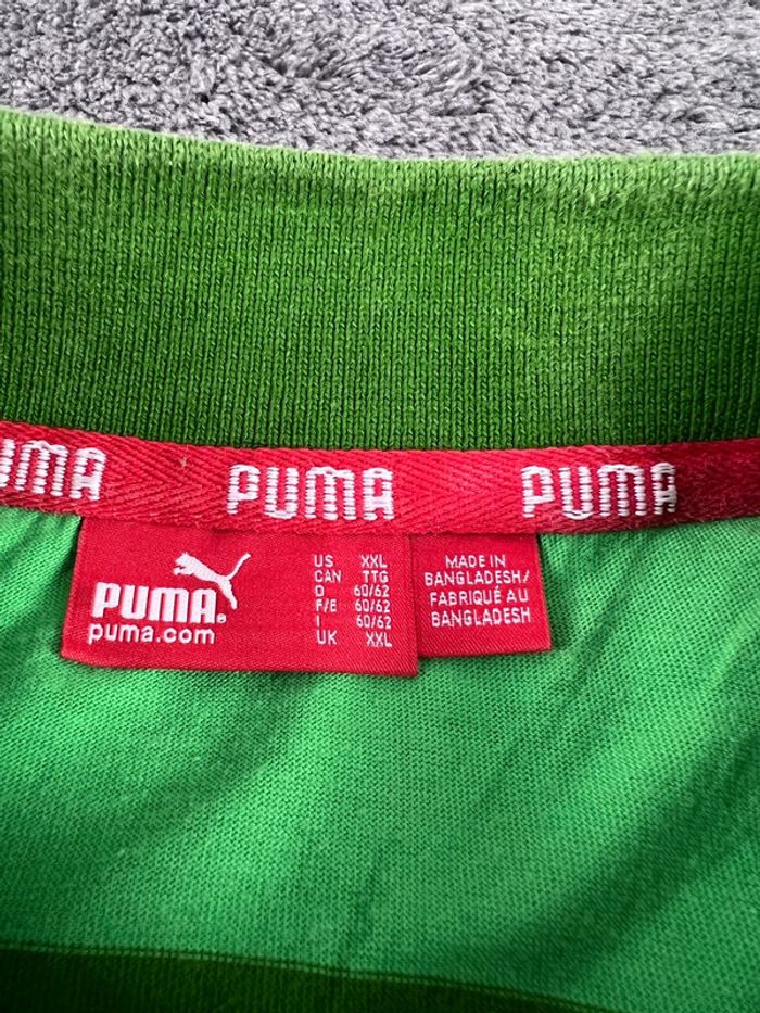 Polo rayé Puma vert et jaune – Taille XXL - photo numéro 7