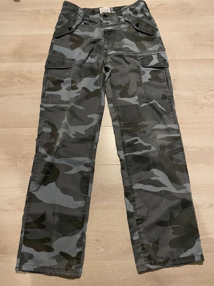 pantalon militaire bleu et gris - photo numéro 7