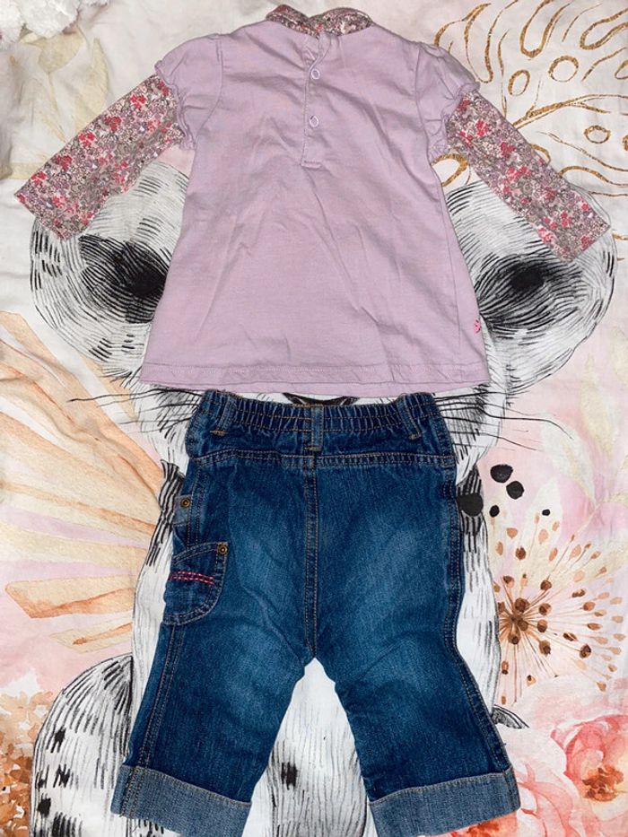 Ensemble t-shirt et jeans, taille 12 mois, marque Charlotte aux fraises. - photo numéro 7