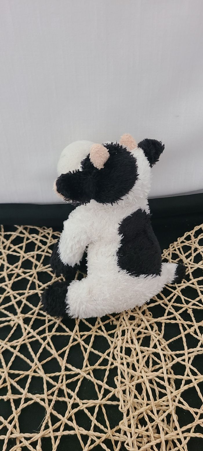Peluche vache noire et blanche - photo numéro 2