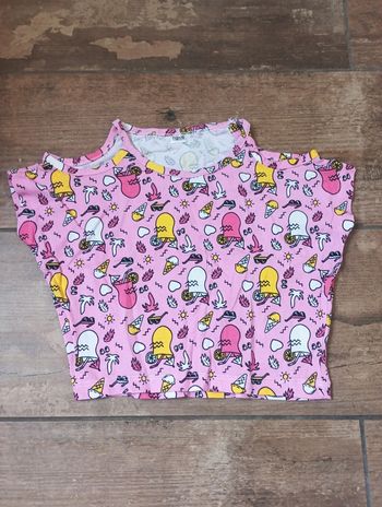 Tee shirt court manches courtes Fille 5/6 ans cocktail Zeeman