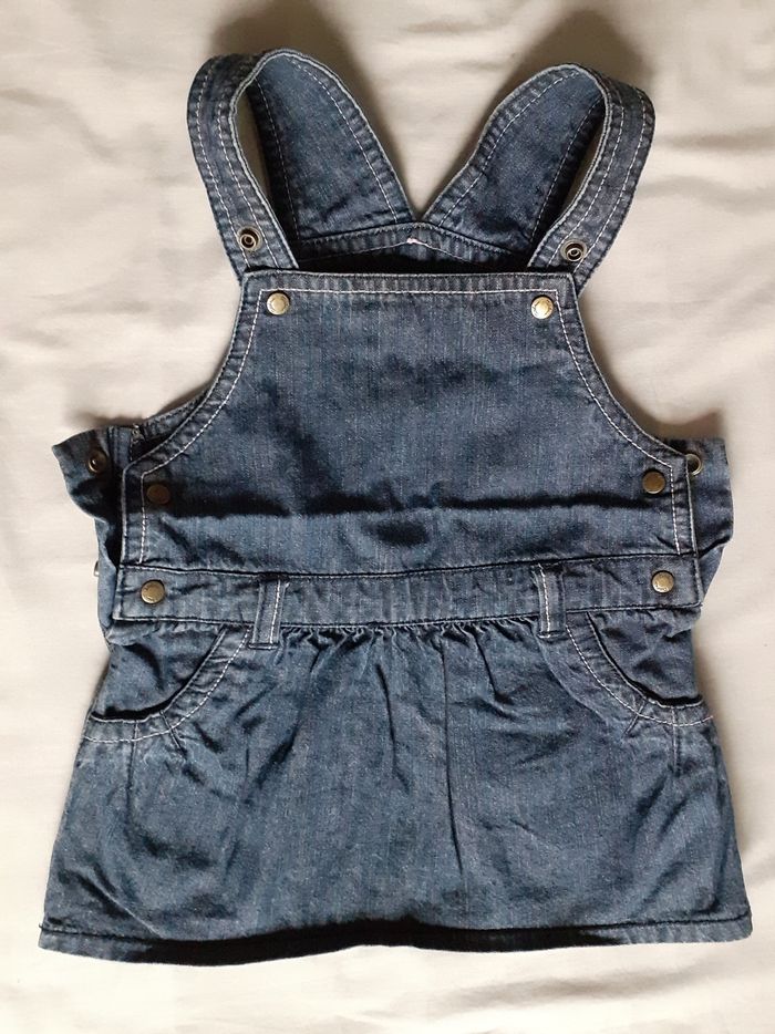 Robe salopette en jean 6 mois