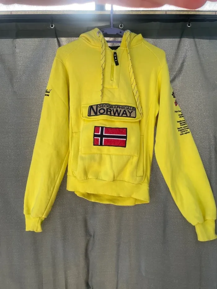 Sweat à capuche jaune Norway
