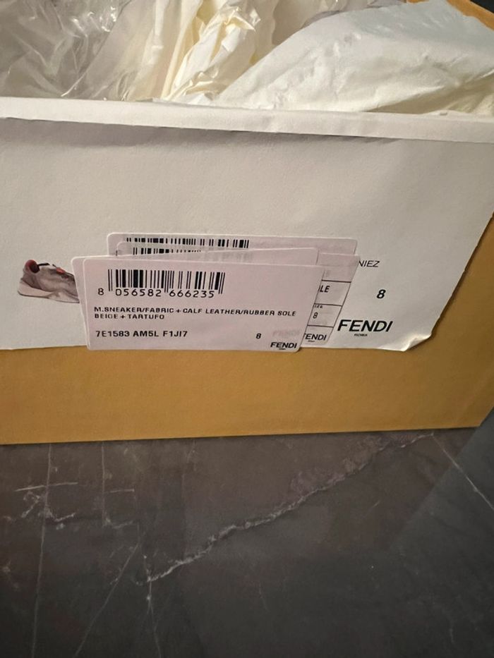 Fendi Runner Low Top Gris cendré/Orange - photo numéro 8