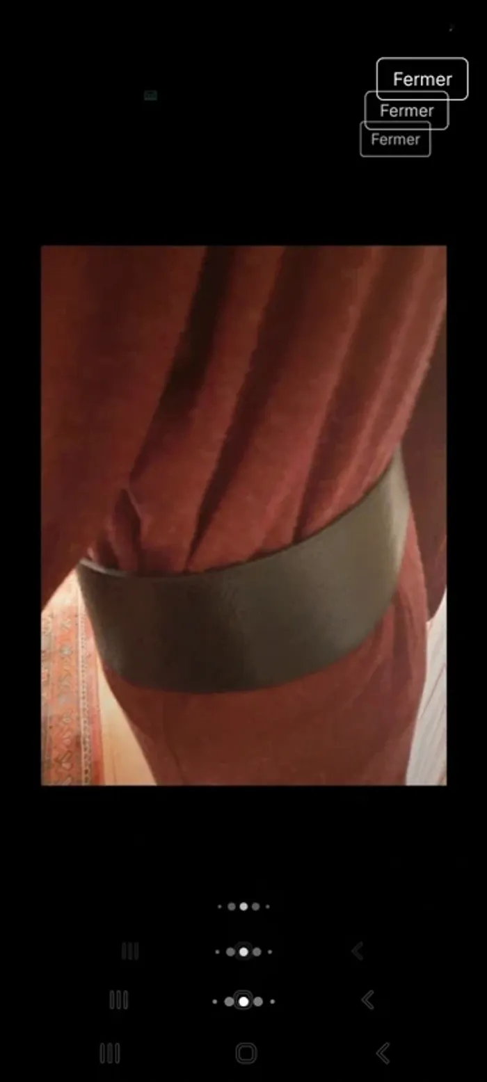 Ceinture cuir fait main Angelo de Lombardi 85cm - photo numéro 5