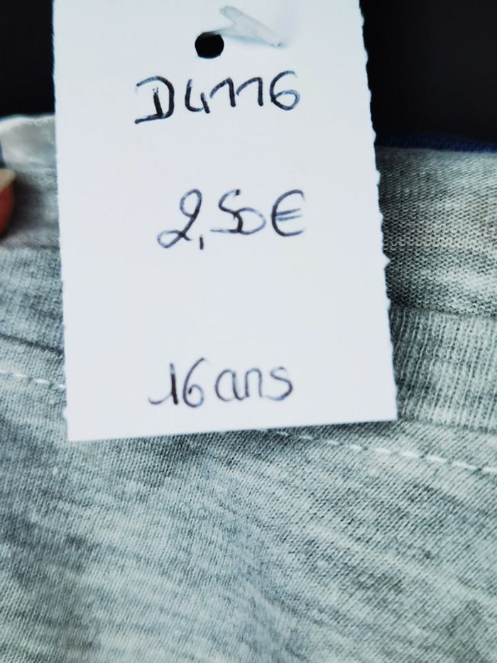 D4116 - tee-shirt garçon 16 ans - photo numéro 3