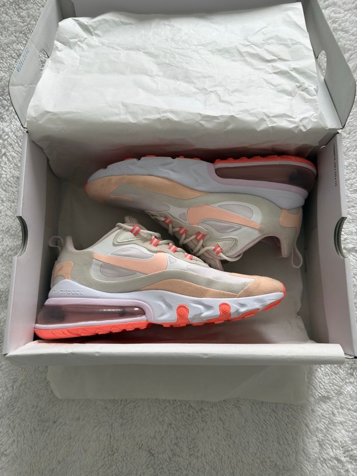 Nike Air Max 270 React - Rose Pêche Crème - photo numéro 2