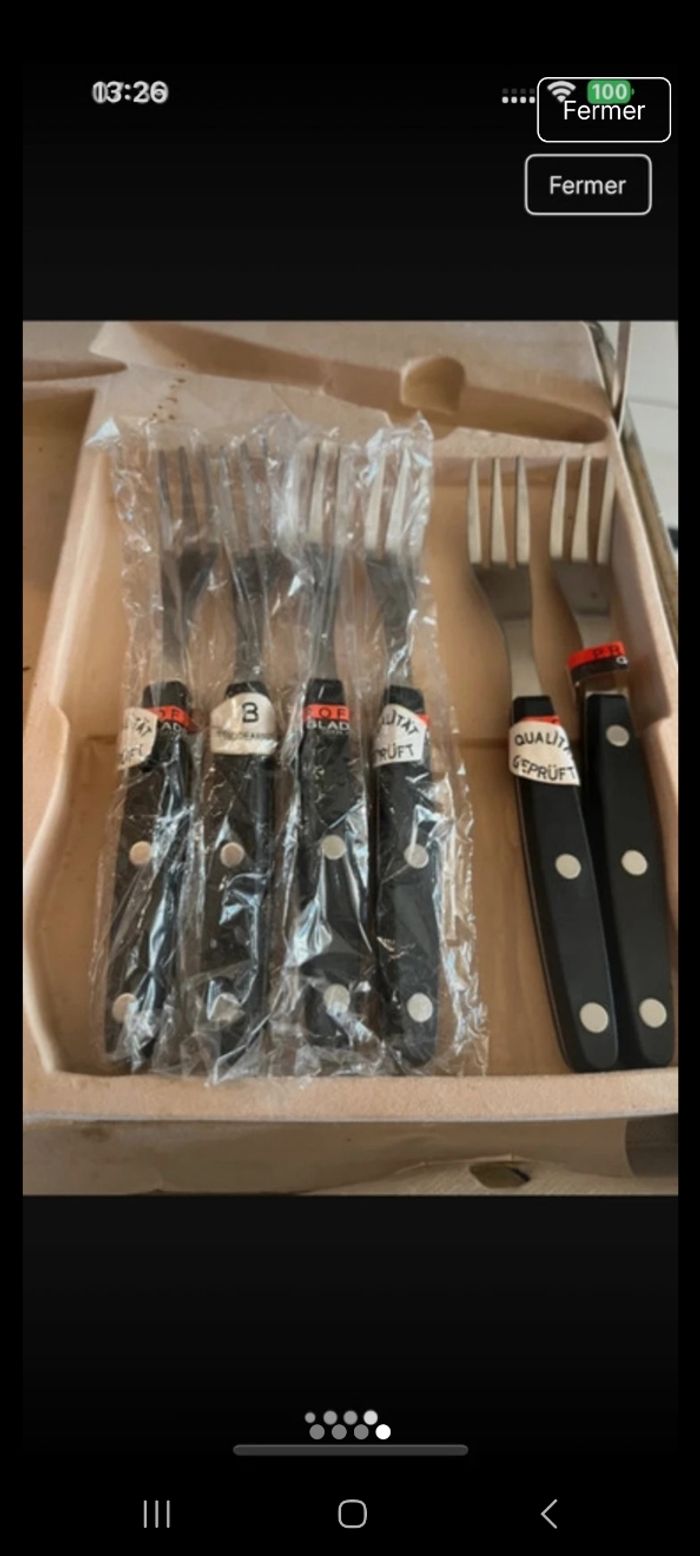 Lot de 6 fourchette neuf noir - photo numéro 2