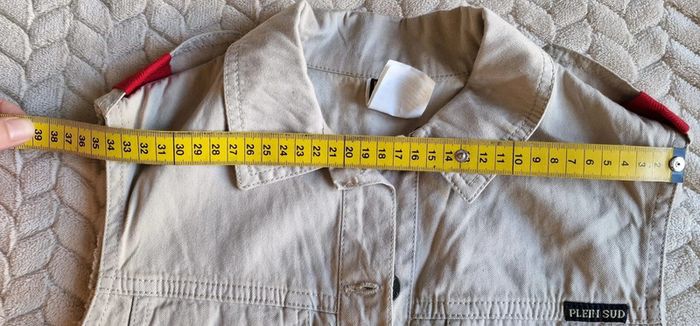 Veste en cotn sans manche Plein Sud esprit militaire beige taille 36 - photo numéro 12