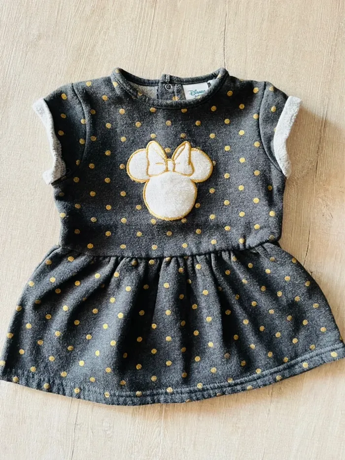 Robe chaude Minnie moumoute bébé Disney