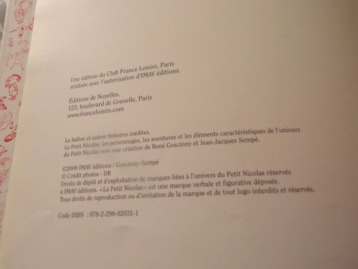 Livre Le petit Nicolas le ballon et autres histoires inédites - photo numéro 2