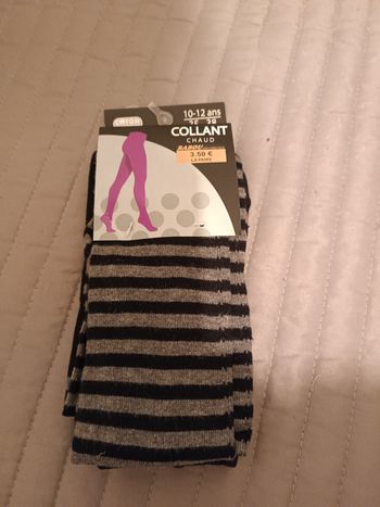 Collant chaud noir et gris