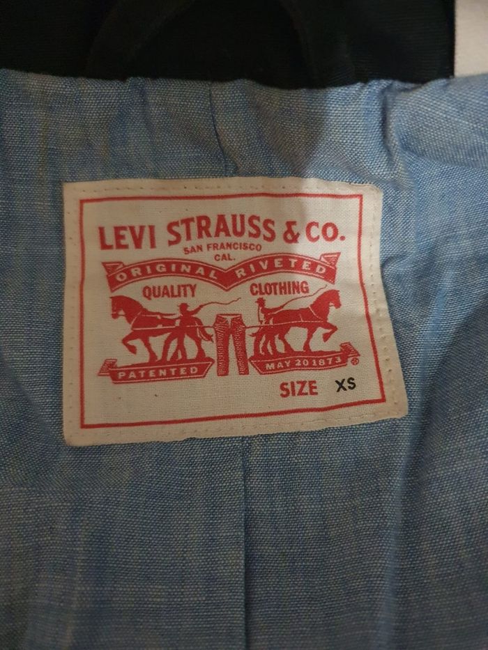 Veste Levi's Denim Noir - Coupe Trucker- 100% coton- XS - photo numéro 7