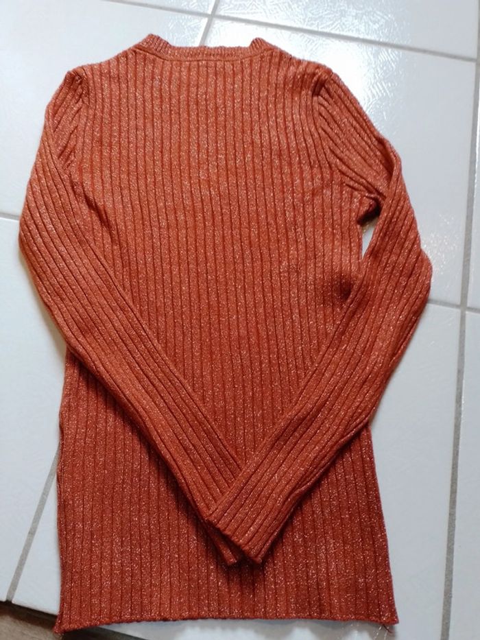 Pull femme orange argenté - photo numéro 8