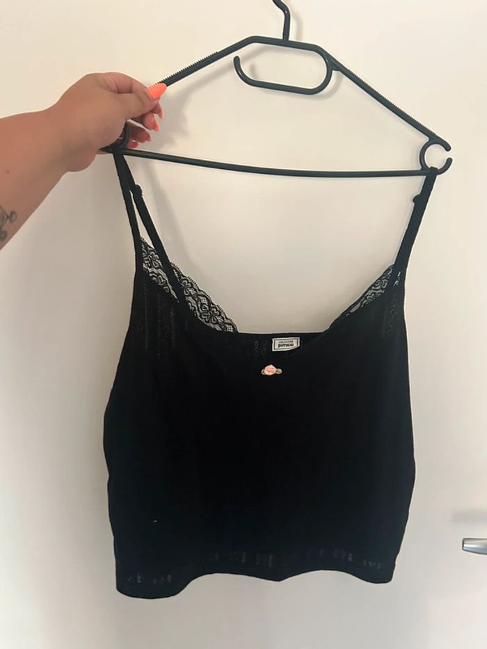 Crop top noir pimkie taille M