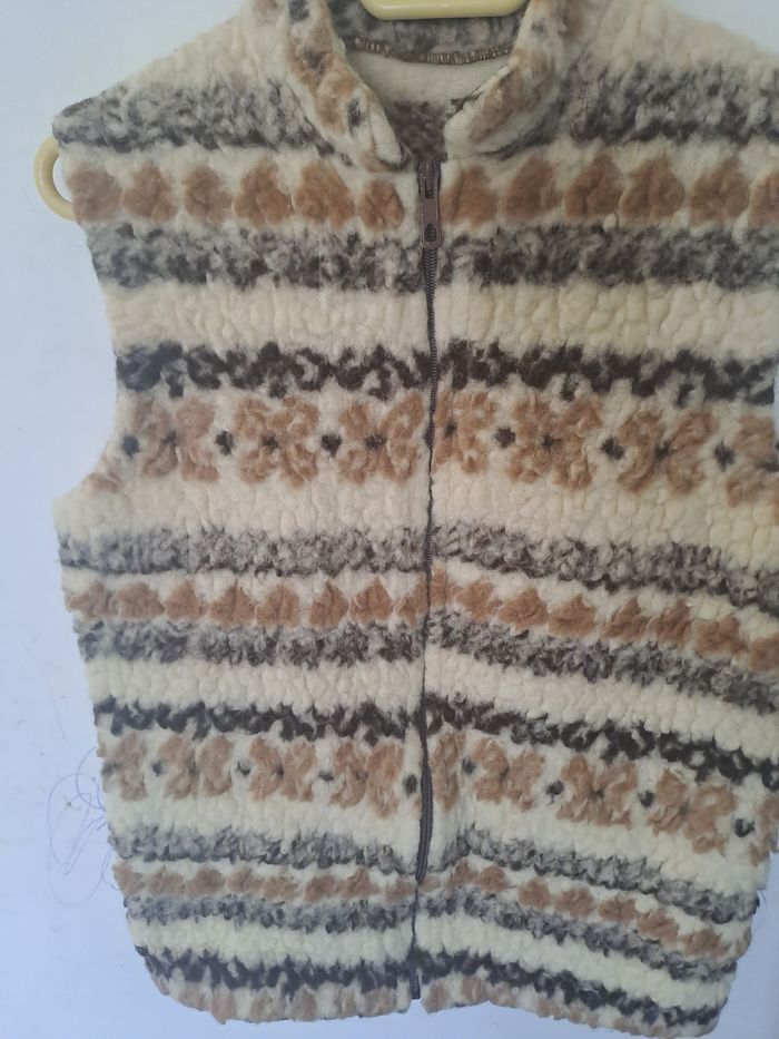 Veste sans manches moumoute vintage - photo numéro 8