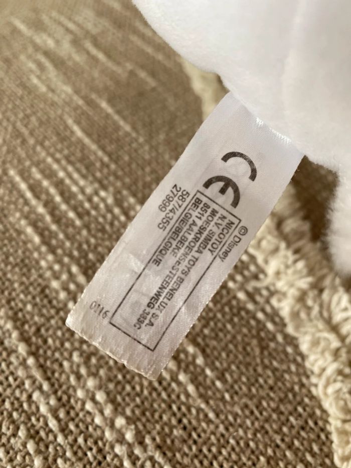 Peluche doudou 20cm Disney les aristochats Marie chat blanc et rose très bon état - photo numéro 4