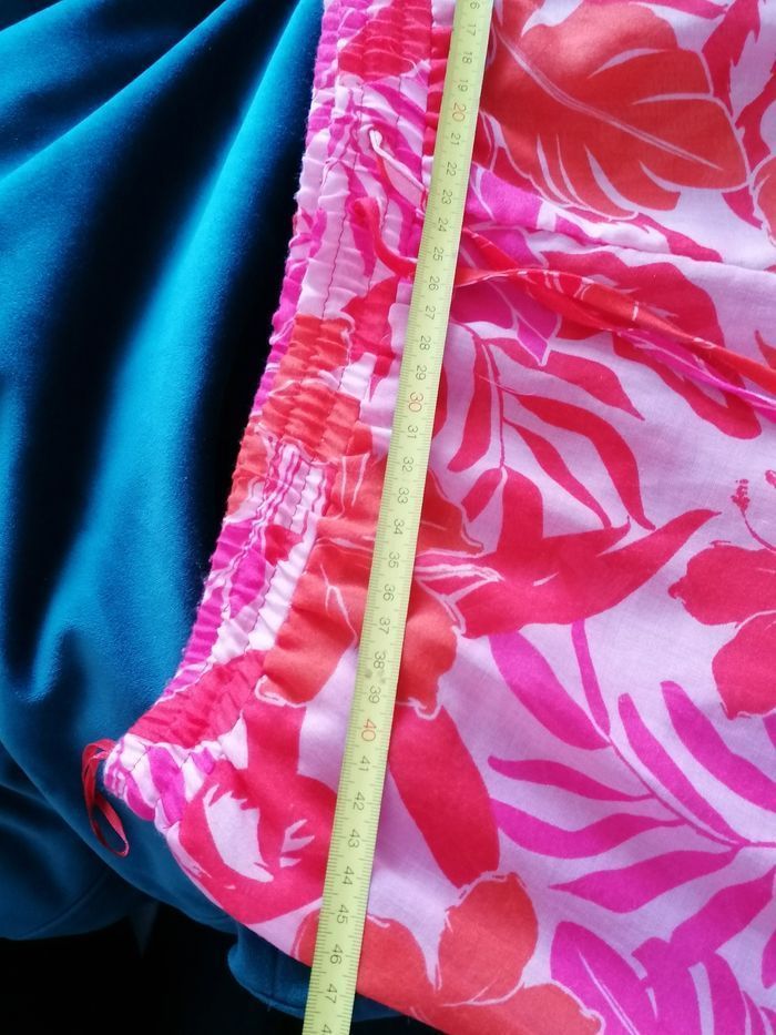 Pantalon été léger rose et orangé. Plage décontracté. T. XL - photo numéro 2