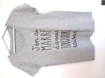 T-shirt imprimé gris Taille M