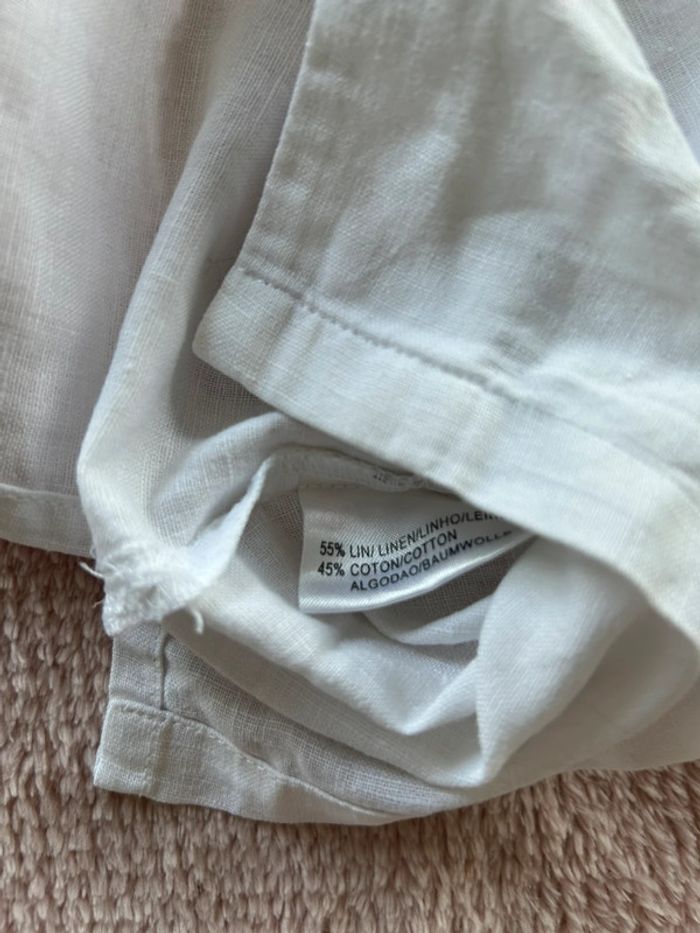 Chemise blanche en lin 5 ans - photo numéro 7