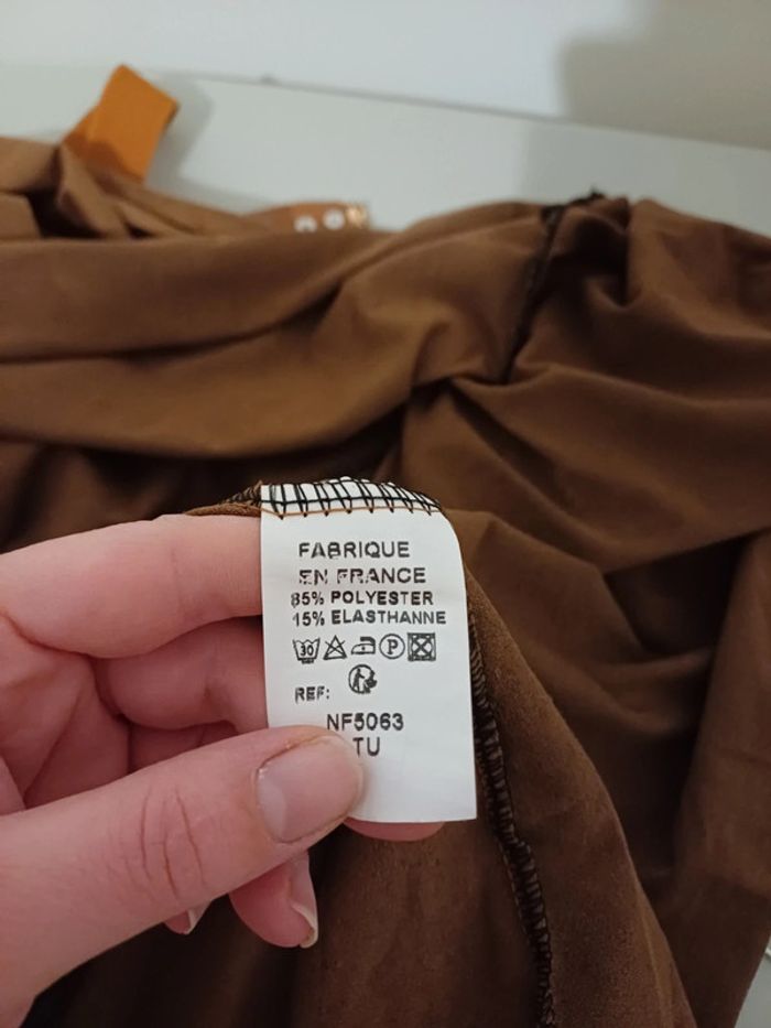Robe marron chic en suédine New Feeling taille S/M 36/38 - photo numéro 9