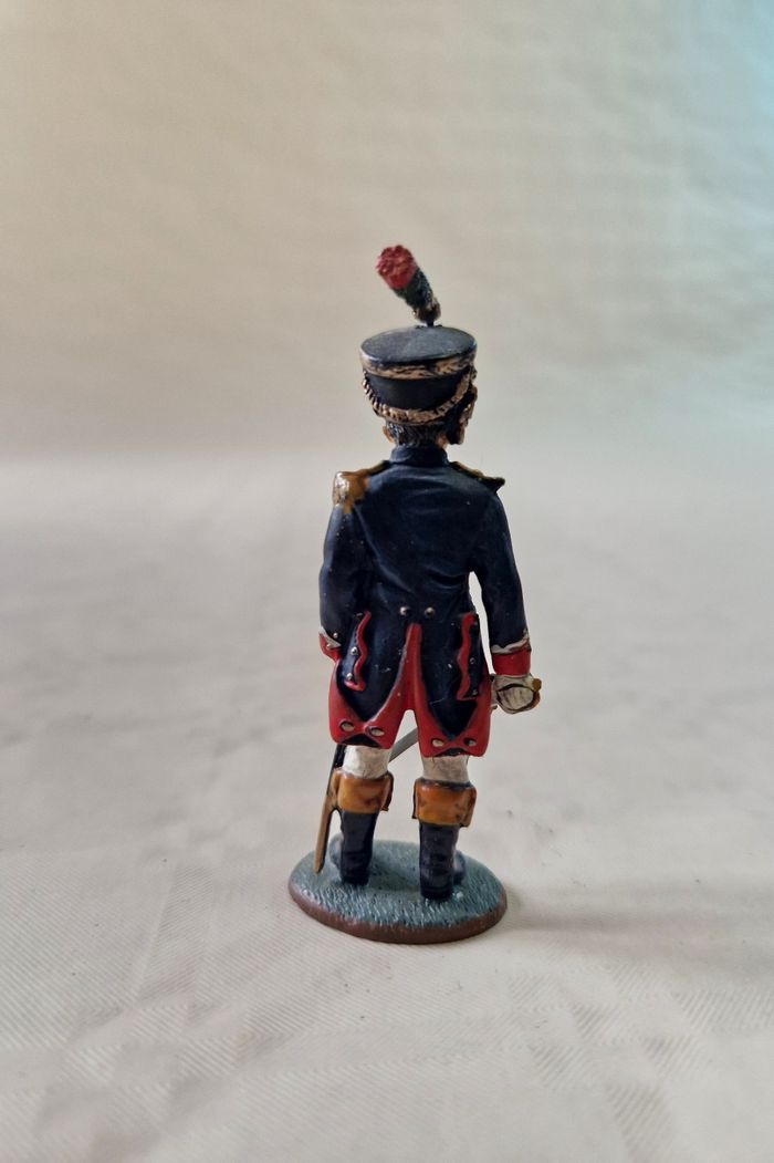Figurine en plomb,  peinte à la main  , Del prado  , off tirailleur ,chasseur jeune garde ,1810 - photo numéro 2