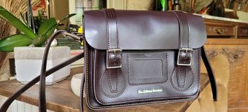 Sac sacoche 28 cm Dr Martens marron jaune