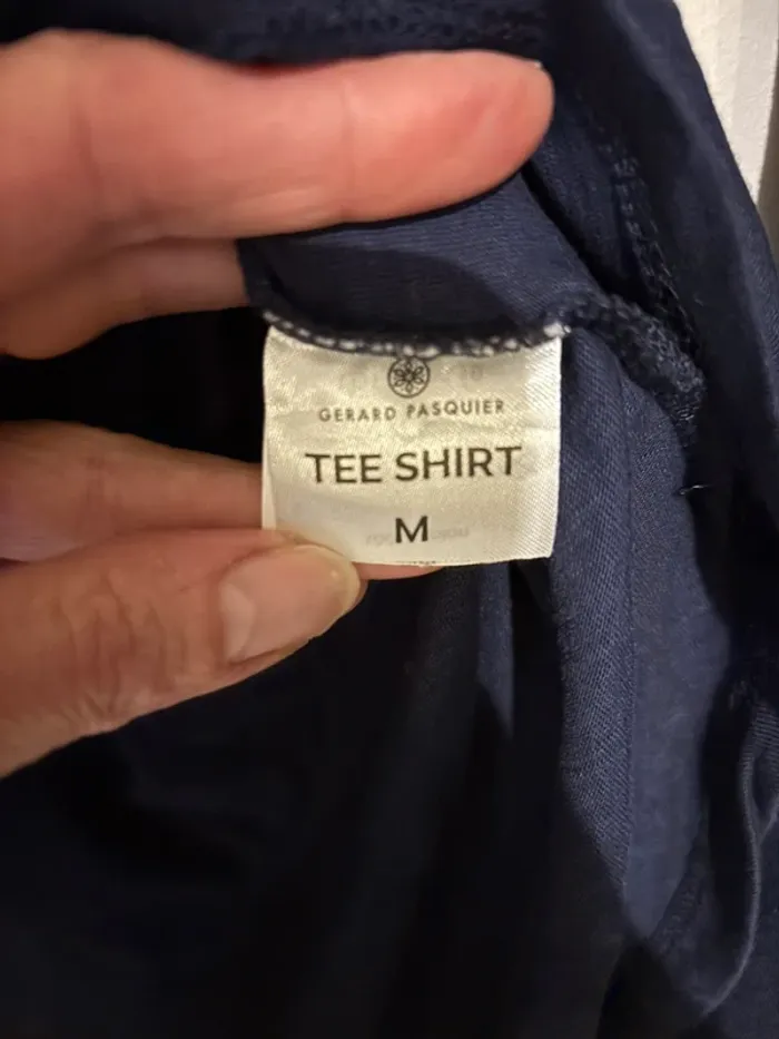 TEE shirt manches longues col V Gérard Pasquier taille 38-M - photo numéro 3